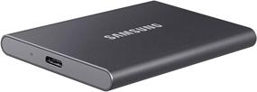 img 1 attached to SAMSUNG T7 Portable SSD 1TB: Fast and Reliable USB 3.2 External Solid State Drive in Gray