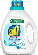 🧺 all liquid laundry detergent with odor relief - free & clear, 88 fl oz - 49 loads logo