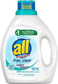 img 2 attached to 🧺 All Liquid Laundry Detergent with Odor Relief - Free & Clear, 88 fl oz - 49 Loads