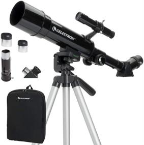 img 4 attached to Celestron 50mm Travel Scope: Portable Refractor Telescope with Fully-Coated Glass Optics - Ideal for Beginners - BONUS Astronomy Software Included!