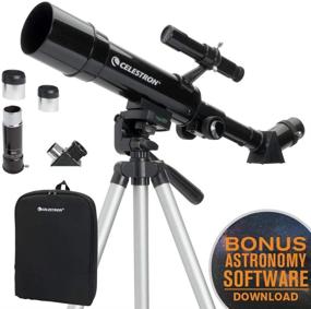 img 3 attached to Celestron 50mm Travel Scope: Portable Refractor Telescope with Fully-Coated Glass Optics - Ideal for Beginners - BONUS Astronomy Software Included!