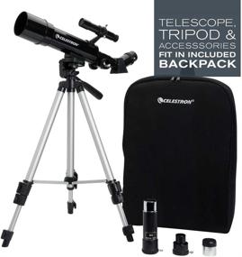 img 1 attached to Celestron 50mm Travel Scope: Portable Refractor Telescope with Fully-Coated Glass Optics - Ideal for Beginners - BONUS Astronomy Software Included!