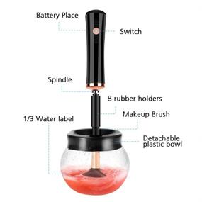 img 3 attached to 💄 Revolutionize Your Makeup Routine with the Makeup Brush Cleaner Dryer Machine - Wash and Dry Brushes in Seconds! Ideal Gift for Women and Girls (Black)