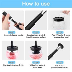 img 1 attached to 💄 Revolutionize Your Makeup Routine with the Makeup Brush Cleaner Dryer Machine - Wash and Dry Brushes in Seconds! Ideal Gift for Women and Girls (Black)