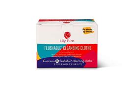 img 4 attached to Convenient and Gentle Lily Bird Flushable 🌸 Cleansing Cloths for Women - 30 Count Singles Packaging