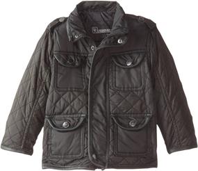 img 1 attached to 🧥 Urban Republic Quilted Leather Charcoal Boys' Clothing: Stylish & Cozy Wardrobe Essentials