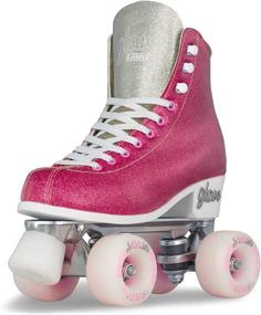 img 4 attached to 🌟 Crazy Skates Glam Roller Skates - Sparkly Glitter Quad Skates for Women and Girls, Available in Adjustable or Fixed Sizes