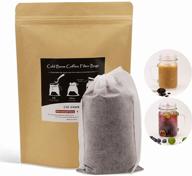 ☕ no mess cold brew coffee filters - 150 count single use filter bags: the ultimate solution for concentrate, iced coffee, french/cold press kit, hot tea in mason jar or pitcher 4"x 6 logo