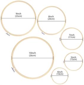 img 3 attached to Set of 6 Adjustable Bamboo Circle Cross Stitch Embroidery Hoops in 6 Sizes - Perfect for Art Craft and Handy Sewing