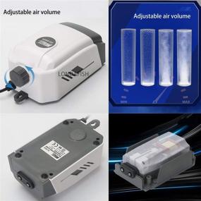 img 2 attached to 🐠 Aquarium Oxygen Pump Kit - Dual Outlet Air Pump with Accessories, Silent & Adjustable, Air Stones Included - Ideal for Fish Tank Oxygenation