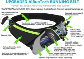 img 3 attached to AiRunTech Fanny Pack: The Perfect Hydration Belt for Active Runners and Athletes, With Water Bottle Holder and No-Bounce Design, Fits All Waist Sizes and Phone Models