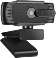 📷 full hd auto focus webcam with built-in microphone, privacy cover, and usb interface - ideal for online classes, pc, mac, laptop, desktop logo