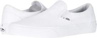 white vans classic slip shoes for women and men logo