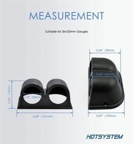 img 3 attached to Универсальный держатель для приборов 52мм с двумя отверстиями под панель с табло "HOTSYSTEM". Черный чехол подходит для приборов измерения температуры выхлопных газов, масла, воды, напряжения, смеси воздуха и топлива, а также турбонаддува в автомобиле.
