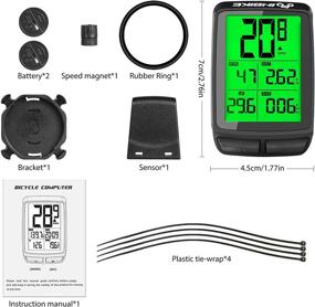 img 1 attached to 🚴 ANVAVA Bike Computer: Wireless Cycling Odometer & Speedometer with Waterproof Smart Backlight and HD Digital LCD Display - Easy Installation