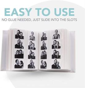 img 2 attached to 2x6 Inch Photo Strip Wedding Album - White Photo Booth Frames with 100 Pages for 200 Photos