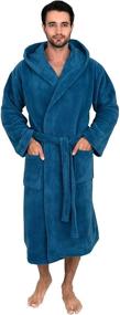 img 1 attached to Fleece Hooded Bathrobe 🛀 for Men - TowelSelections, Size Medium