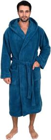 img 2 attached to Fleece Hooded Bathrobe 🛀 for Men - TowelSelections, Size Medium