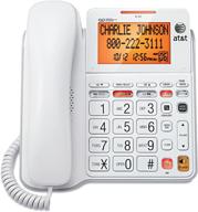 at&t cl4940 corded phone with answering system and backlit display - enhanced white edition logo