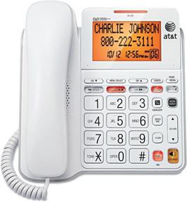 img 1 attached to AT&T CL4940 Corded Phone with Answering System and Backlit Display - Enhanced White Edition