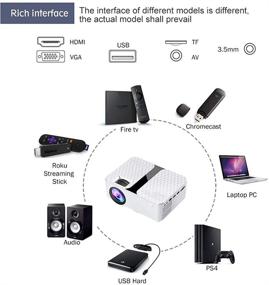 img 2 attached to 📽️ FLASHBIRD Mini Projector – Full HD 1080P, 176" Display Supported – 7000L Lumens Home & Outdoor Movie Projector – Video Projector Compatible with TV Stick, Smartphone, Tablet, HDMI, USB, Laptop, PS4