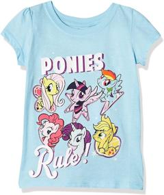 img 3 attached to 🦄 My Little Pony Girls' Toddler Best Friends Forever Tee: Short Sleeve Puff Perfection!