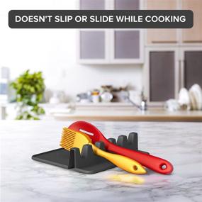 img 1 attached to 🔥 Black Silicone Silicon Countertop Resistant - Durable, Stylish, and Heat-Resistant