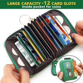 img 2 attached to APHISON Women's Handbags & Wallets: Secure Zipper Credit Holder Wallets for Stylish Protection