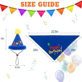 img 3 attached to Colorful Dog Birthday Party Supplies Kit: Bandana 🐶 Boy with Hat, Banner Decorations - 15pcs Puppy Party Accessories