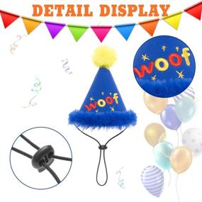 img 1 attached to Colorful Dog Birthday Party Supplies Kit: Bandana 🐶 Boy with Hat, Banner Decorations - 15pcs Puppy Party Accessories