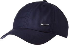 img 2 attached to Стильные детские кепки и шапки Nike с металлическим логотипом Swoosh для мальчиков в белом цвете для крутого образа!