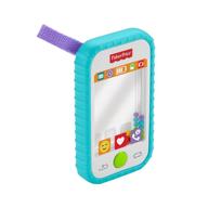 📱 fisher-price multi-colored fun phone, baby rattle, mirror and teething toy - 10 inch logo
