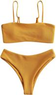 👙 zaful bandeau swimsuits with removable straps for women's clothing in swimsuits & cover ups logo