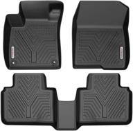 🚗 yitamotor floor mats for honda accord (2018-2021) - custom fit, all-weather protection - black logo