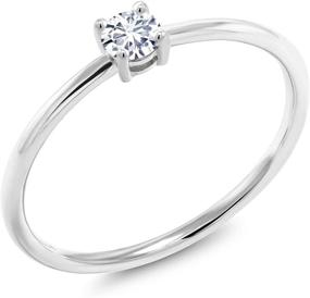 img 4 attached to Gem Stone King Solitaire Engagement Women's Jewelry