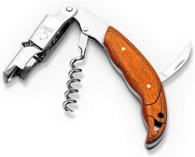 img 1 attached to 🍷 Professional Color Wood Wine Key: All-in-One Corkscrew Bottle Opener for Sommeliers, Waiters, and Bartenders