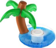 🌴 enhance your pool party with the caleo inflatable floating bluetooth speaker - waterproof, dynamic audio, and long battery life! includes pump and usb cable (palm tree) logo