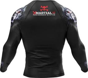 img 1 attached to 🥋 Choke BJJ Gear XMartial Compression Rash Guard & Spats for Jiu Jitsu, MMA, Grappling, and Wrestling - Long and Short Sleeve: Enhancing Performance in the Fight