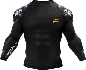 img 4 attached to 🥋 Choke BJJ Gear XMartial Compression Rash Guard & Spats for Jiu Jitsu, MMA, Grappling, and Wrestling - Long and Short Sleeve: Enhancing Performance in the Fight