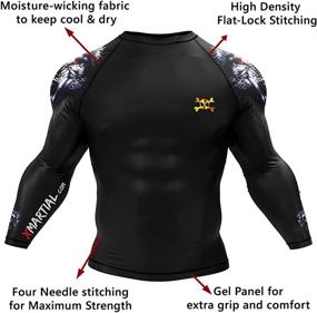 img 3 attached to 🥋 Choke BJJ Gear XMartial Compression Rash Guard & Spats for Jiu Jitsu, MMA, Grappling, and Wrestling - Long and Short Sleeve: Enhancing Performance in the Fight