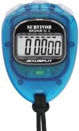 accusplit new survivor aqua stopwatch logo