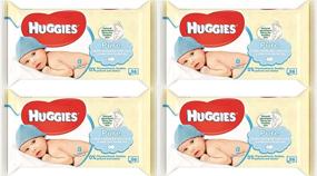 img 1 attached to 👶 Huggies Pure Baby Wipes – Pack of 4, 56 Count Each – Total of 224 Wipes