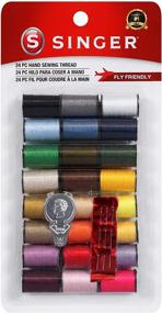 img 3 attached to 🧵 Versatile and Vibrant: SINGER 00264 Polyester Hand Sewing Thread Set - 24 Mini-Spools of Assorted Colors
