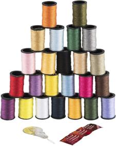 img 4 attached to 🧵 Versatile and Vibrant: SINGER 00264 Polyester Hand Sewing Thread Set - 24 Mini-Spools of Assorted Colors