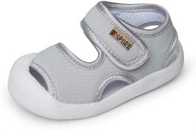 img 4 attached to 👣 Breathable Open Toe Athletic Sandals for Toddler Girls - Perfect Footwear Choice