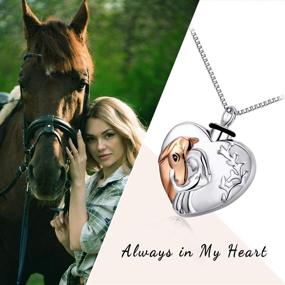 img 3 attached to 🐎 Sterling Silver Horse Urn Necklace: A Stylish Cremation Jewelry Keepsake for Women and Girls