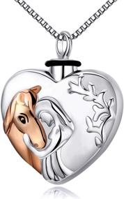 img 4 attached to 🐎 Sterling Silver Horse Urn Necklace: A Stylish Cremation Jewelry Keepsake for Women and Girls