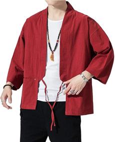 img 2 attached to 👘 Seidarise Kimono Cardigan Noragi Japanese: Timeless Elegance meets Contemporary Fashion