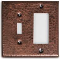 monarch copper hammered single switch electrical and wall plates & accessories logo
