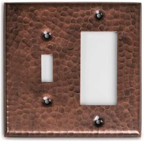 img 3 attached to Monarch Copper Hammered Single Switch Electrical and Wall Plates & Accessories